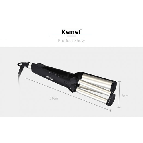 Τριπλό Ηλεκτρικό Ψαλίδι Μαλλιών για Κυματιστά Μαλλιά, Kemei KM2022