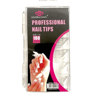 Global Nail Professional Nail Tips Clear 1-10 100