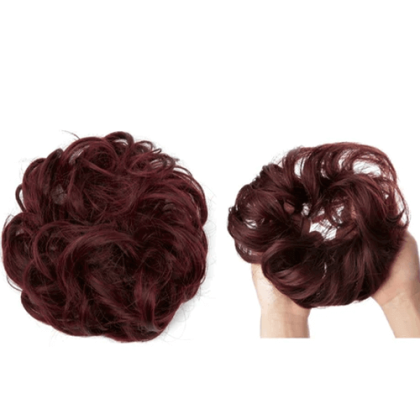 Σούρα Ποστίς Μπούκλα Συνθετική Τρίχα Μπορντό