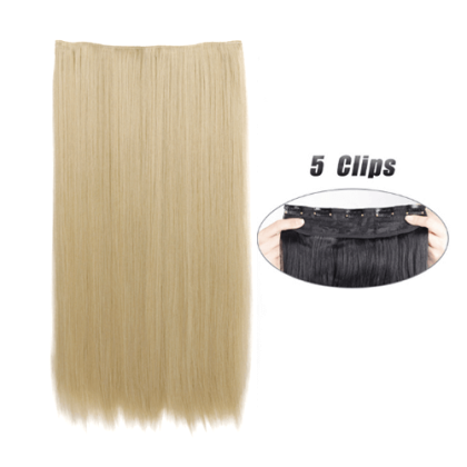 Τρέσα Μαλλιών Ισια Μακριά 60cm με Κλιπς 88# Ξανθό Ultra Nacre