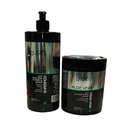 Σετ Μάσκα Και Σαμπουάν Μαλλιών Lousios Aloe Vera
