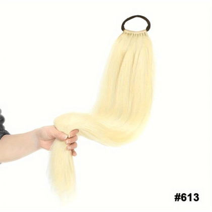 Extension Μαλλιών 2 Σε 1 Ισια Αλογοούρα Η Πλεξούδα Με Λάστιχο Ξανθό Πολύ Ανοιχτό 613