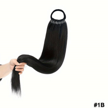 Extension Μαλλιών 2 Σε 1 Ίσια Αλογοούρα ή Πλεξούδα Με Λάστιχο Μαύρο 1Β