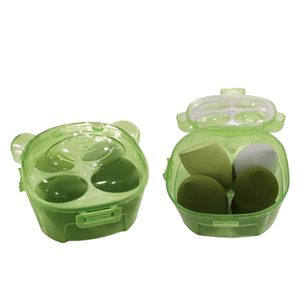 Σφουγγαράκια Μακιγίαζ Με Θήκη-Πράσινο 4τμχ