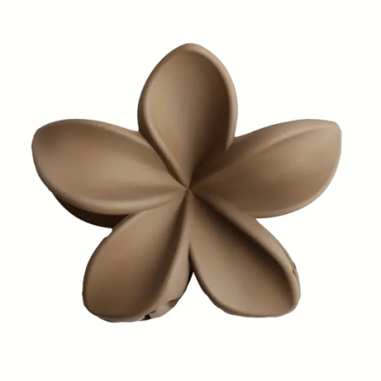 Κλάμερ Για Μαλλιά Με Λουλούδι Ματ Καφέ Ανοιχτό