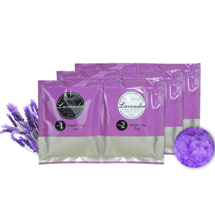 Σετ 2 Steps Crystal Jelly Pedicure Spa 50+50g Premium Quality Lavender