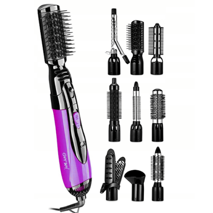 Gemei Ηλεκτρική Βούρτσα με Αέρα για Ίσιωμα και Μπούκλες 1000W