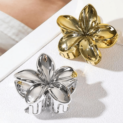 Κλάμερ Μαλλιών - Hibiscus Ασημί