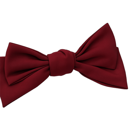 Μπορντώ Φιόγκος Μαλλιών Με Κλιπ & Σατινέ Υφή