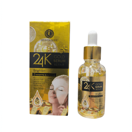 Λευκαντικός Ορός Λάμψης Προσώπου 24K Gold Με Υαλουρονικό Οξύ 30ml