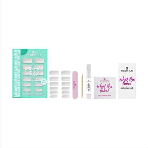Essence What The Fake! Press-On Nails Manicure Set 04 Bare White 28pcs