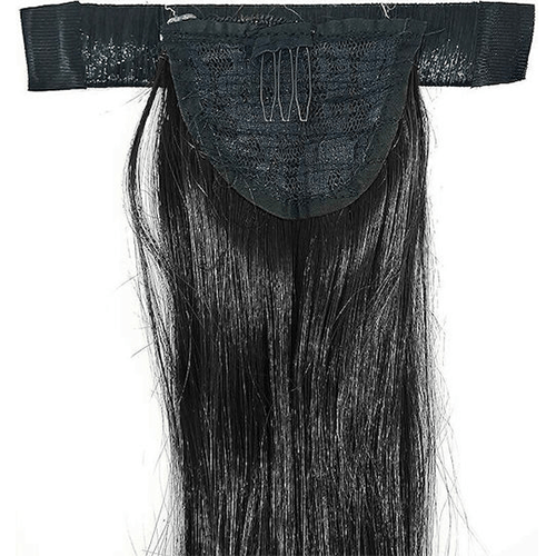 Ποστίς Αλογοουρά Ίσιο Μαύρο(1#) Με Χτενάκι & Velcro (Ponytail Extension) 58cm