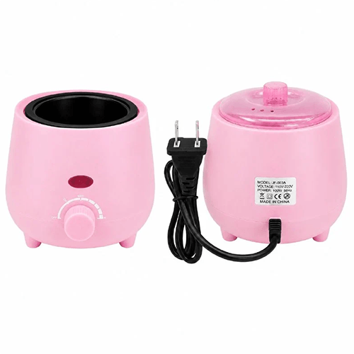 Σετ Αποτρίχωσης Wax Warmer Ροζ με Κερί και Ξυλάκια